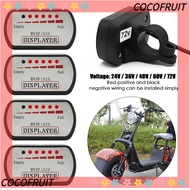 COCOFRUIT Battery Capacity Indicator  For Electrical Motorcycles 36V48V60V72V Battery Indicator