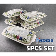 Set Pinggan Makanan Melamin Hecess – Elegan & Praktikal untuk Bufet | Set 1/3/5 Pcs | KD230 Hecess M