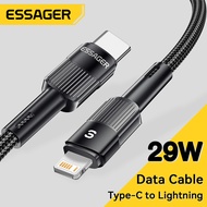 Essager Cáp PD 29W 20W Loại USB C Cho Ip IPd 480Mbps Thiết Bị Sạc Sạc Nhanh Lightning Cuộn Dây