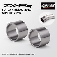 For ZX-6R ZX6R 636 2009 - 2021 Motorcycle Exhaust Link Pipe Tubes Connection Interface Graphite Crus