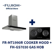 FUJIOH FR-MT1990R Chimney Cooker Hood (Recycling) + FH-GS7030 Gas Hob with 3 Burners (1 Double Inner Flame)