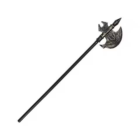 Halloween Weapons Executioner's Axe Medieval Costume Battle Axe with Collapsible Handle Fake Blade C