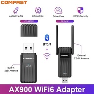 - COMFAST AX900 WiFi 6 USB Adapter Bluetooth BT5.3 Dual Band 2.4/5GHz 900Mbps WiFi6 Dongle
