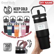 900ml 304 Stainless Steel Vacuum Flask Insulated Handheld Water Bottle Thermos Tumbler for Hot & Col