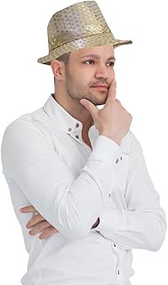 Dress Up America Fedora Hat with Flashing LED Lights For Adult