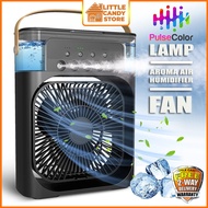 Aroma Air Conditioner Portable Aircond USB Table Mini Fan Water Air Cooler with Light Kipas Angin Me