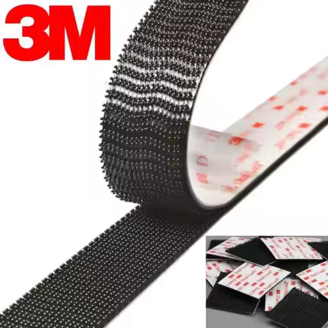 3M Dual Lock Tape Double Sided Adhesive Mushroom Reclosable Fastener Black Transparent Adhesive Tape