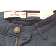 [HCM]Quần Jean nữ HOLLISTER (USA) low rise supper skinny màu xanh đen