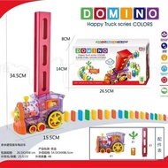 Domino Train Automatically Domino Block Play Train Mainan Domino Train Mainan Anak Penyusun Kereta A