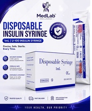 Insulin Syringe 1mL 31G x 6mm | 31G 8mm (10 & 100 syringes pack)