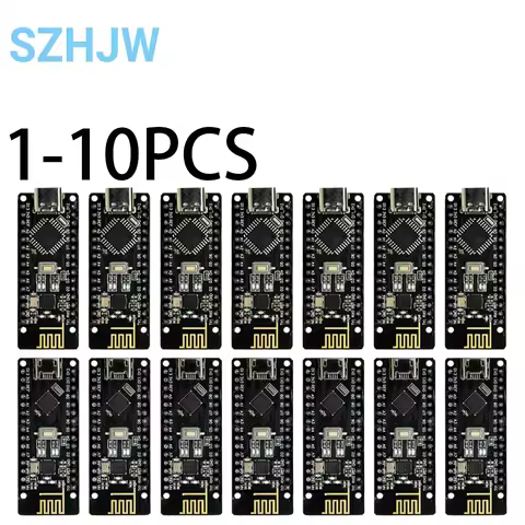 1-10pcs RF-Nano for Arduino Nano V3.0, Micro USB Nano Board ATmega328P QFN32 5V 16M CH340, Integrate