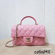 [粉粉美品❣️] Chanel 粉色金釦CF20手提斜背包