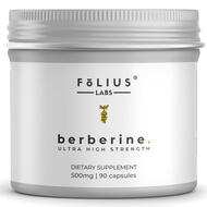 FOLIUS LABS Clean Label Berberine HCl 97% - Clinically Studied Ultra High Strength Pure Berberine 50