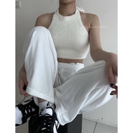 Twenty|Granular Fleece Halter Camisole Short Top (3colors)