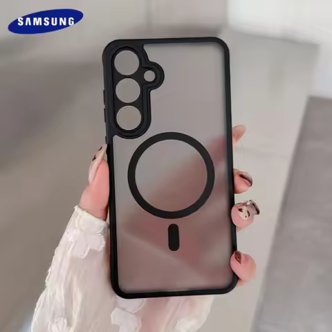 Frosted Magnetic Case For Samsung Galaxy S25 Edge S24 S23 S22 Ultra Plus FE A14 A15 A16 A05 For Mags