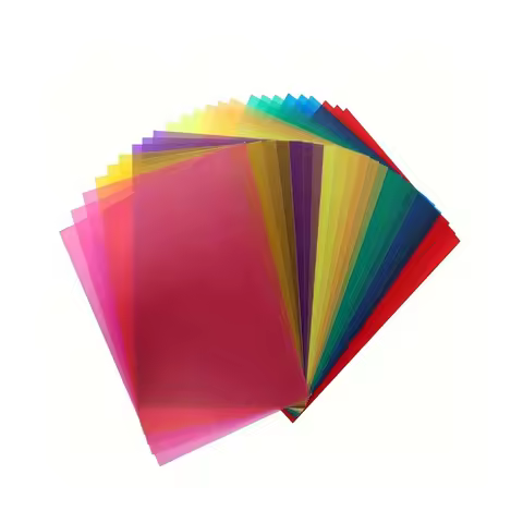 A4 Transparent Colored Plastic Sheet PVC Waterproof Color Filter Sheet 0.3mm Thickness DIY Handmade 