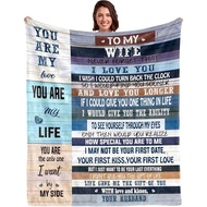 WSYEAR Birthday Gifts for Wife from Husband-Wife Birthday Gift Ideas,Husband to My Wife Blanket Wedd