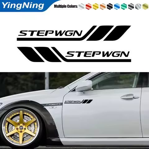 2pcs Car Small Sticker Vinyl Car Body Reflective Fender Decorative Leaf Plate Door sticker For Honda