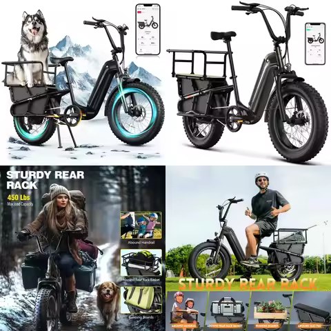 Long Tail Cargo Ebike Wholesale 48v 1500w Electric Cargo Bike Electric Hybrid Bicycle with 3.0 Tire