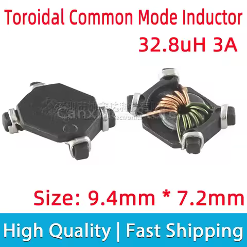 2pcs Chip Torroidal Common Mode Inductor Inductance 32.8uH 32uH 3A SMD EMI Filter Power Supply Surfa