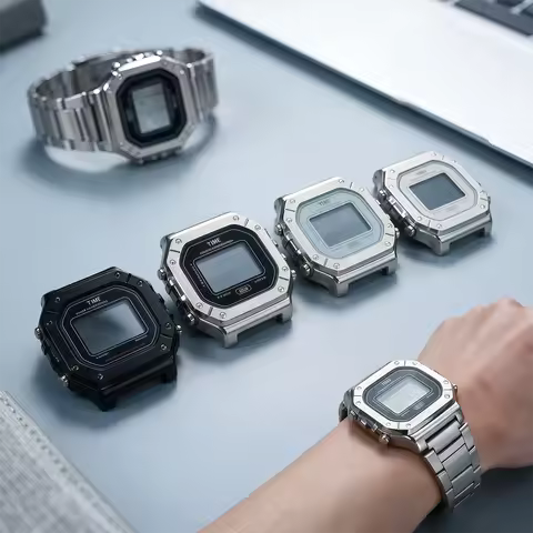 Upgrade W218 bezel Stainless Steel Case Mod Kit For Casio Small Square 3224 W-218h W-218hd Modifie M