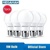 Megaman LED Lamp Bulb Light Screw 5pcs A60 9W E27 Home Energy Saving Comfortable Lighting