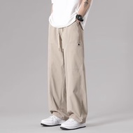 Men's Straight-leg Casual Cargo Pants American Style Streetwear Long Pants Loose Japanese Style Wide