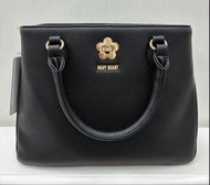 Mary Quant 黑色花扣手袋