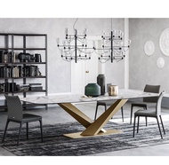 up Stock 5-20 days GEagle Furniture marble table light luxury dining table and chair combination lar