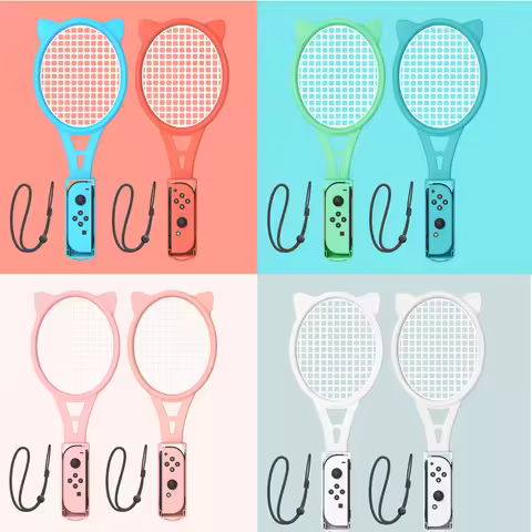 Tennis Racket For Nintendo Switch oled For Mario Tennis Aces Joy-Con Handle Holder Controller Grips 