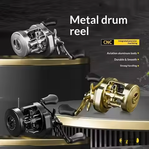 Korkmas S300 Full Metal Drum Fishing Reel Cnc Aluminum Frame Long Casting Deep Spool Saltwater Fresh