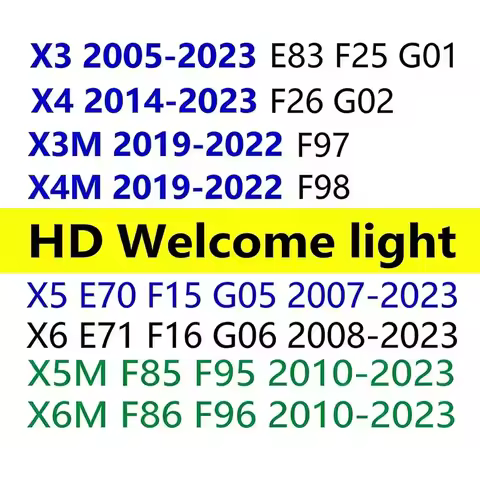 HD For BMW X3 E83 F25 G01 X4 F26 G02 X5 E70 F15 G05 X6 E71 F16 G06 X3M F97 X4M F98 X5M F85 X6M F86 L