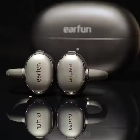 EarFun Clip 2 Open Wireless Earbuds Bluetooth 6.0 AI Real Time Translation Hi-Res IP55 Waterproof Lo