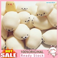 [Mer]  Cute Soft White Seal Stress Relieve Squishy Squeeze Toy Adult Kids Gift