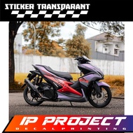 STRIPING STICKER AEROX NVX 155 TRANSPARAN CANDY ORANGE SPECIAL COLOR STRIPING TRANSPARANT