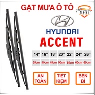 [1 CẶP - HYUNDAI ACCENT] Gạt mưa ô tô xe Hyundai Accent cần gạt kính khung xương sắt lưỡi silicon lư