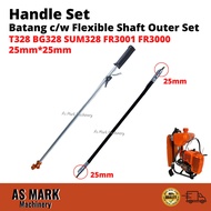 BG328 Handle Set Batang 26mm c/w Flexible Shaft Outer Set 25mm*25mm Mesin Rumput T328 Sum328 FR3001