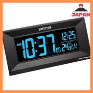 [Direct from Japan][Brand New]Rhythm (RHYTHM) Alarm Clock Radio Wave Clock Digital Gradation LED 365 Colors Display AC Power Black Iroria M Iroria M 8RZ196SR02