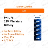 [Authorised Reseller] PHILIPS 23A 27A Battery Bateri Batteri A23 A27 AE MN21 MN27 L1028 L828 12V Car
