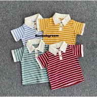 Rumi STRIPE SHIRT (unisex children's collared t-SHIRT) | Ranbabyroom