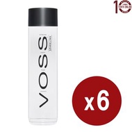 VOSS - [玻璃樽]＊挪威 Voss芙絲北歐(有氣)天然礦泉水 6x375亳升-有汽
