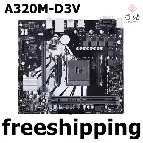 For A320M-D3V Motherboard AM4 DDR4 Micro ATX A320 Mainboard 100% Tested Fully Work
