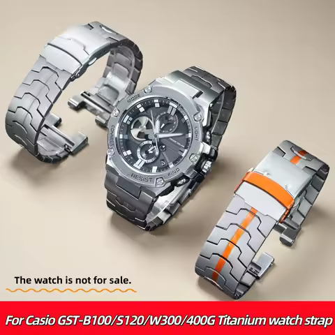 GST-B100 Modified Lightweight Waterproof Titanium Bracelet For Casio G-SHOCK GST-S120/S130/W300/400G