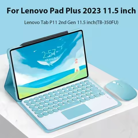 For Lenovo Pad Plus 2023 11.5Inch Keyboard Case For Lenovo Tab P11 2nd Gen 11.5Inch TB-350FU Tablet 