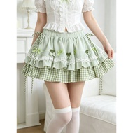Lace-Up Cake Puffy Skirt Women 2026 New Style Lined a-Line Skirt Skirt #G7.12#