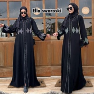 Abaya Hitam Turkey Gamis Maxi Dress Arab Saudi Turki Dubai Ella