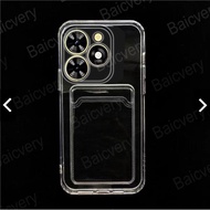 Infinix Smart 8 Pro X6525B / Plus X6526 / HD X6525 / X6525 Soft TPU Clear Case with Card Slot, Full 