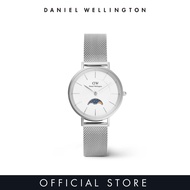 [2 years warranty] Daniel Wellington Petite Lune 32mm Sterling Silver White - Moonphase Dial - Women