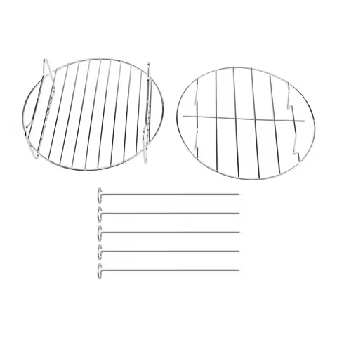 HOT 2 Pcs Air Fryer Accessories Air Fryer Rack Set Multi-Purpose Double Layer Rack with Skewer for X