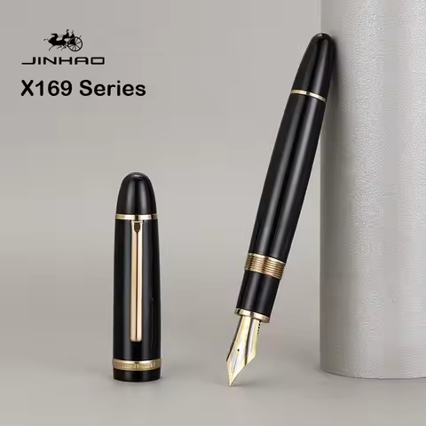 Limited Jinhao X169 Resin Metal Fountain Pen 8# EF/F/M Nib Large Writing Ink Pen Calligraphy Station